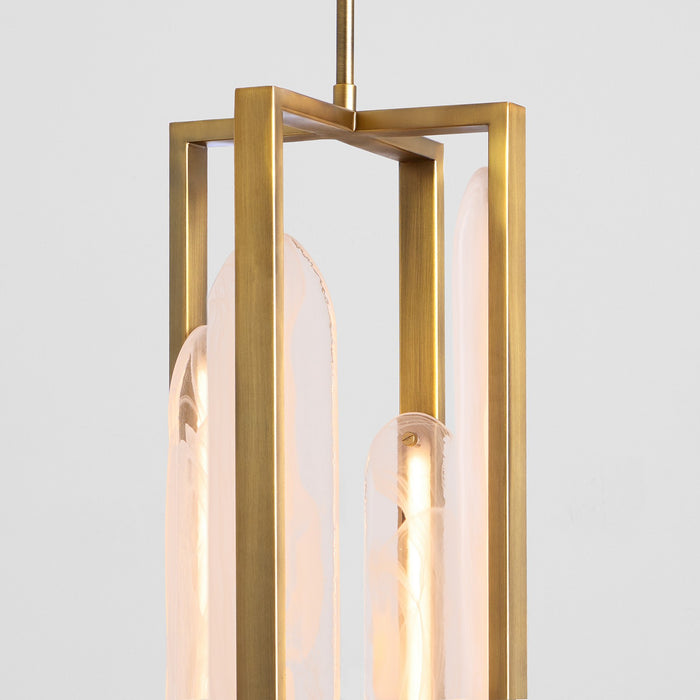 Oxygen 3-8145-56 LED Pendant, Brushed Brass
