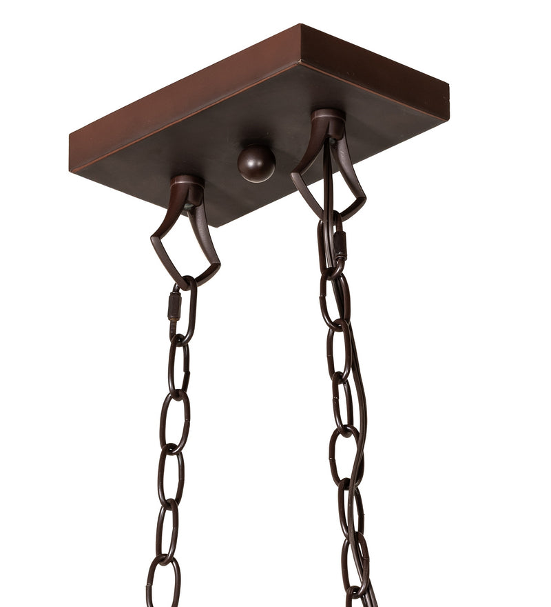 Meyda Tiffany 138793 Three Light Island Pendant Hardware, Mahogany Bronze