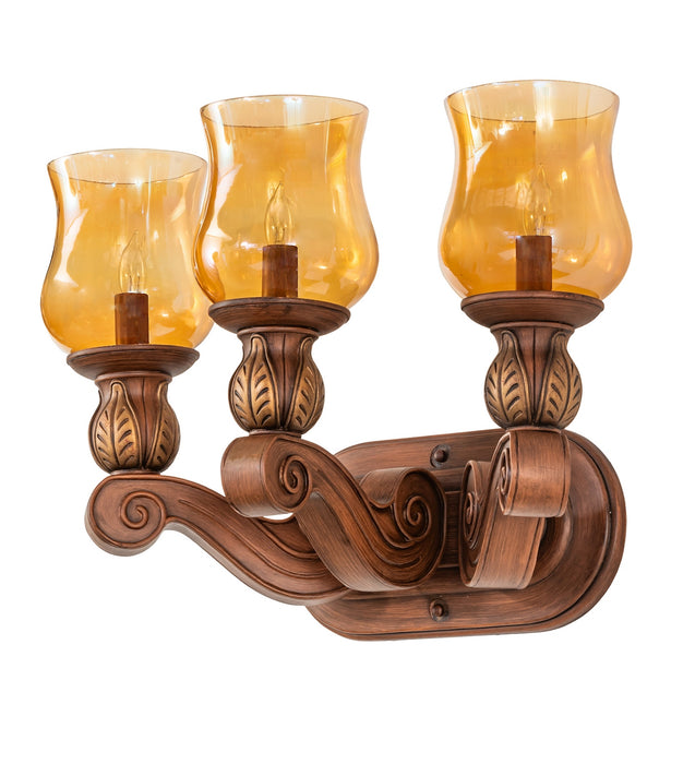 Meyda Tiffany 18957 Three Light Vanity, Portsmouth Cherry