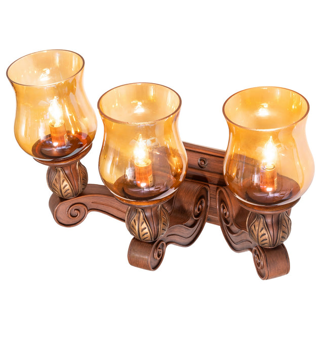 Meyda Tiffany 18957 Three Light Vanity, Portsmouth Cherry