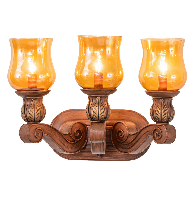 Meyda Tiffany 18957 Three Light Vanity, Portsmouth Cherry
