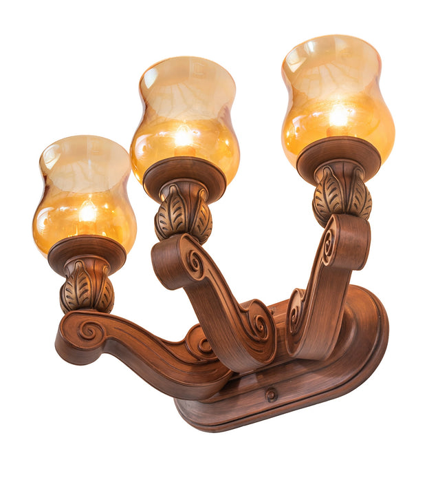 Meyda Tiffany 18957 Three Light Vanity, Portsmouth Cherry