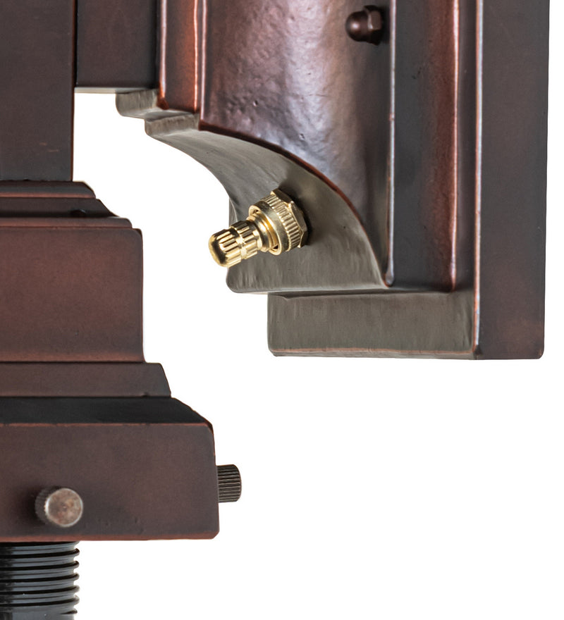 Meyda Tiffany 228595 One Light Wall Sconce Hardware, Mahogany Bronze
