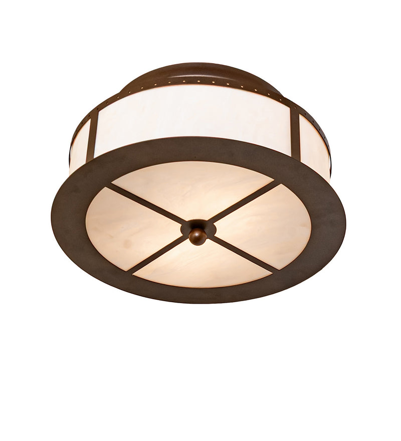 Meyda Tiffany 269310 Two Light Flushmount, Tyler Bronze
