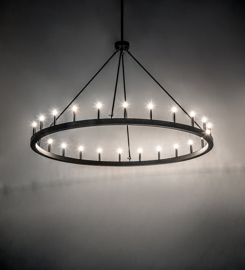 Meyda Tiffany 271642 24 Light Chandelier, Textured Black