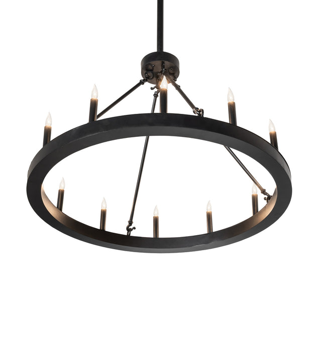 Meyda Tiffany 271644 12 Light Chandelier, Textured Black