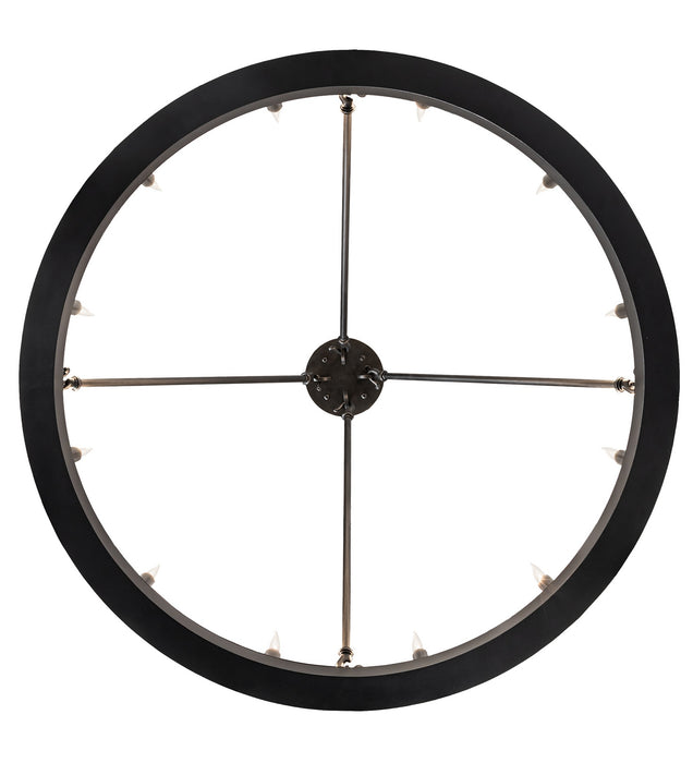 Meyda Tiffany 271644 12 Light Chandelier, Textured Black