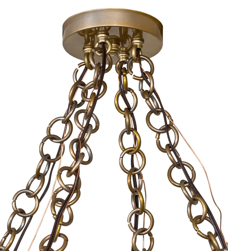 Meyda Tiffany 275626 Four Light Chandelier, Brass
