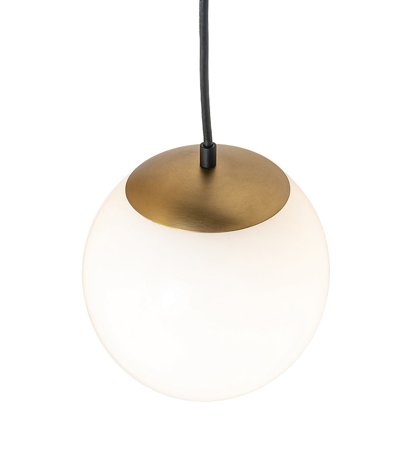 Meyda Tiffany 278344 One Light Mini Pendant, Solar Black/Brushed Brass