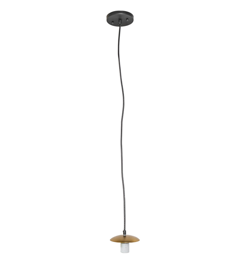 Meyda Tiffany 278344 One Light Mini Pendant, Solar Black/Brushed Brass