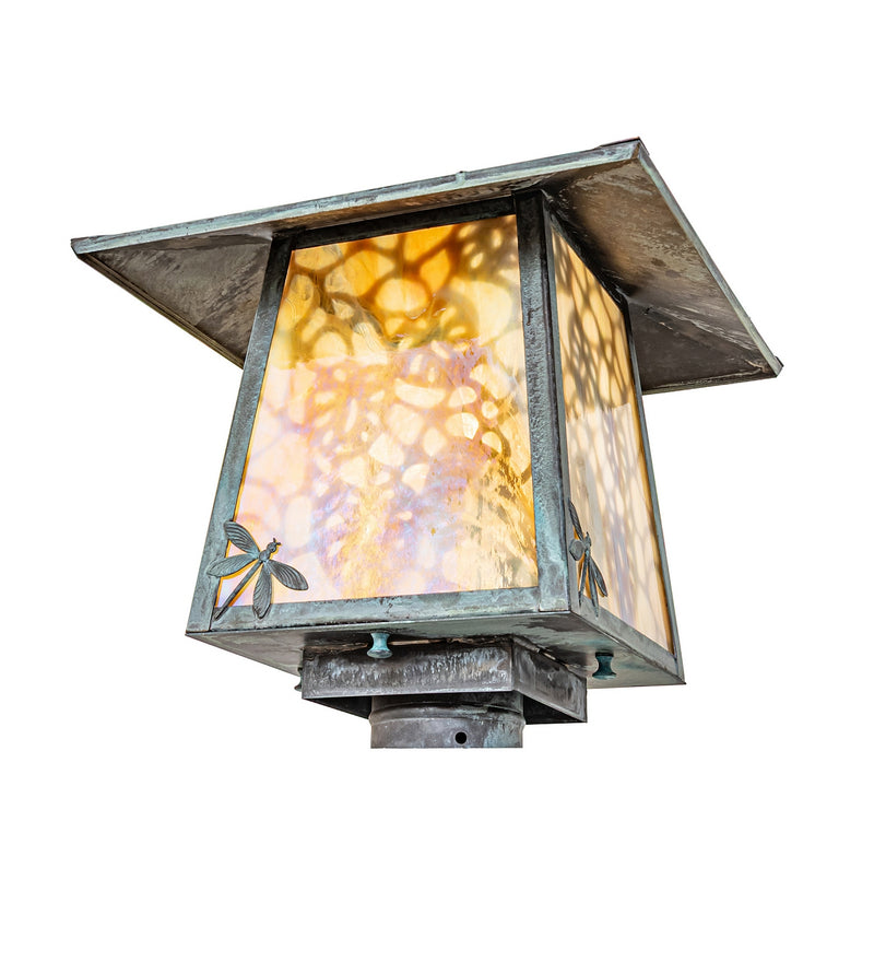 Meyda Tiffany 278633 One Light Post Mount, Craftsman Verdigris