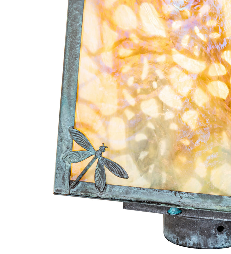 Meyda Tiffany 278633 One Light Post Mount, Craftsman Verdigris