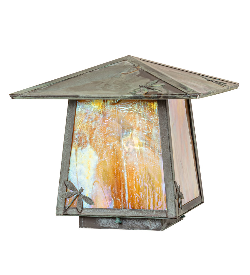 Meyda Tiffany 278639 One Light Deck Light, Craftsman Verdigris