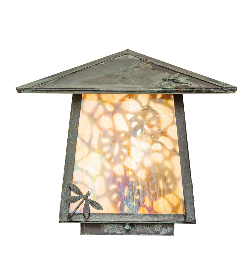 Meyda Tiffany 278639 One Light Deck Light, Craftsman Verdigris