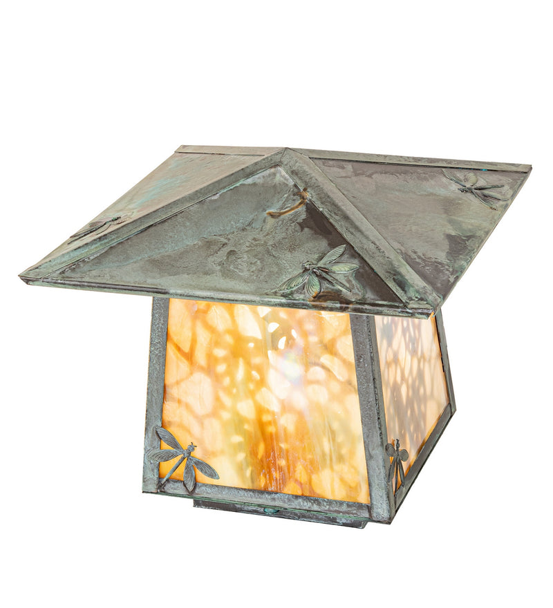 Meyda Tiffany 278639 One Light Deck Light, Craftsman Verdigris