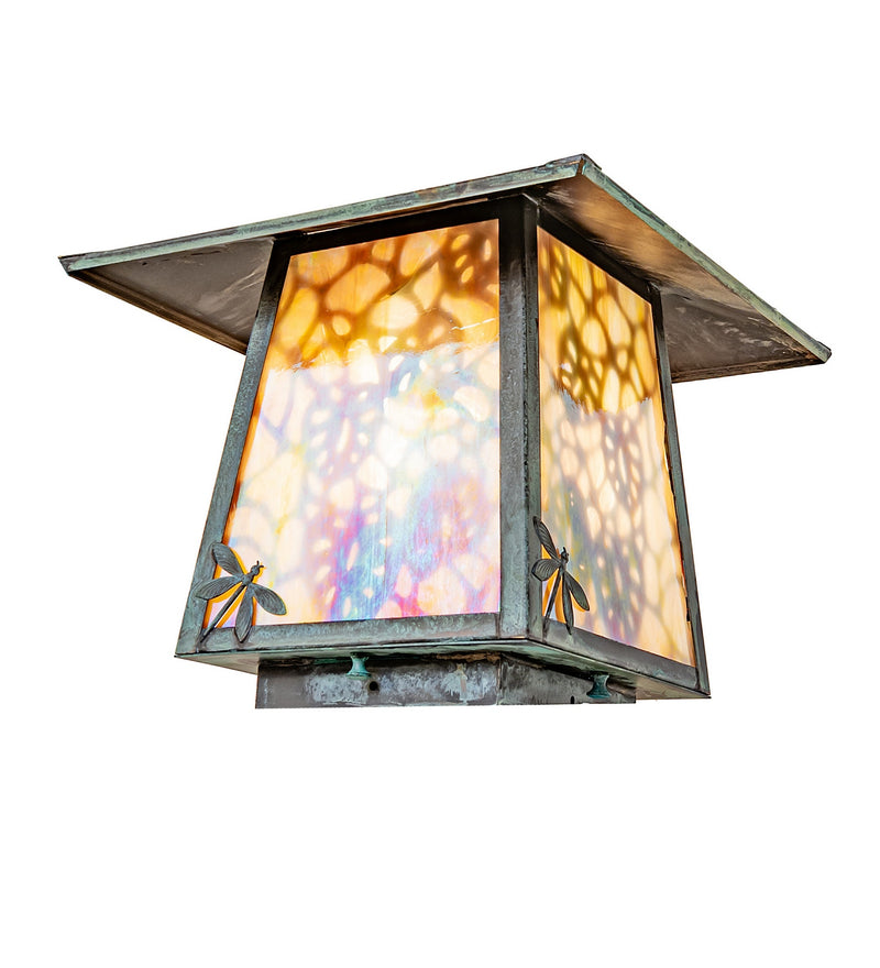 Meyda Tiffany 278639 One Light Deck Light, Craftsman Verdigris