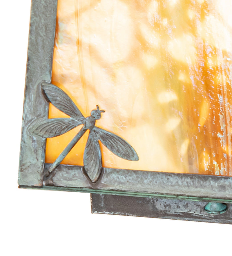 Meyda Tiffany 278639 One Light Deck Light, Craftsman Verdigris