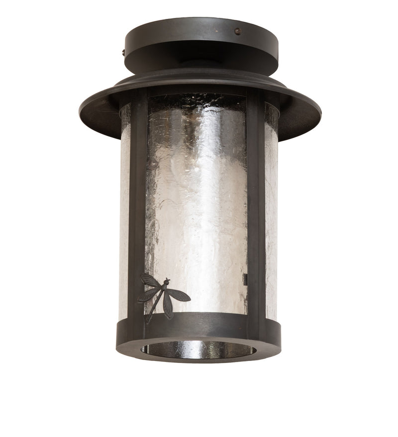 Meyda Tiffany 279139 One Light Flushmount, Black Patina
