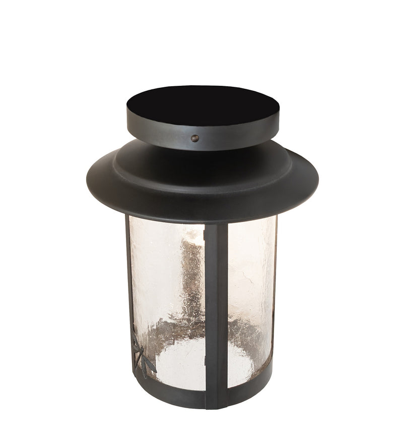 Meyda Tiffany 279139 One Light Flushmount, Black Patina