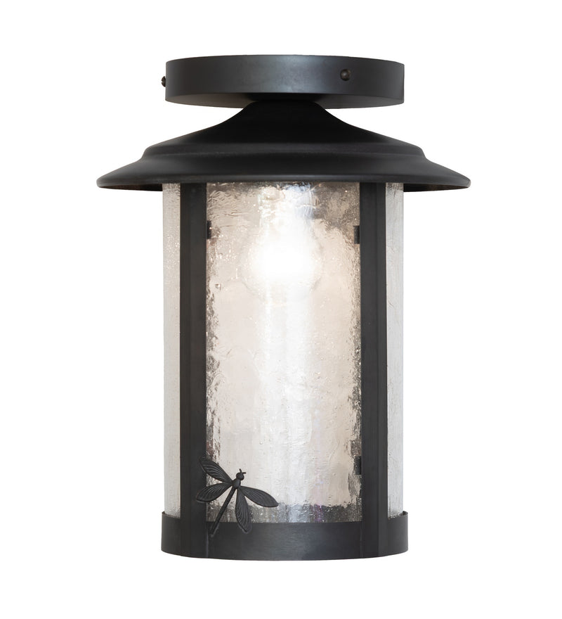 Meyda Tiffany 279139 One Light Flushmount, Black Patina