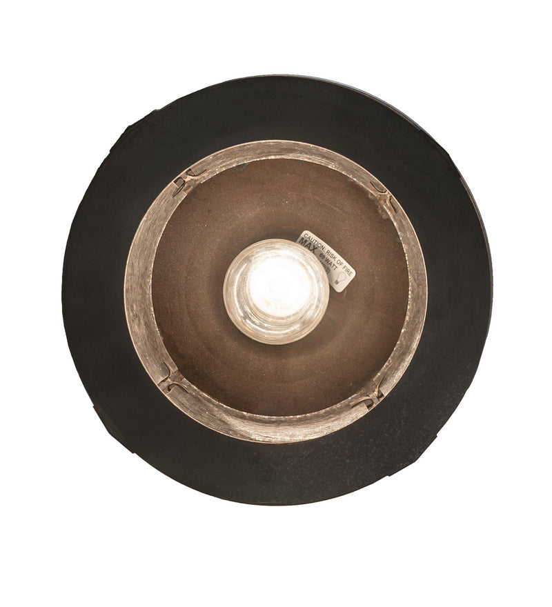 Meyda Tiffany 279139 One Light Flushmount, Black Patina