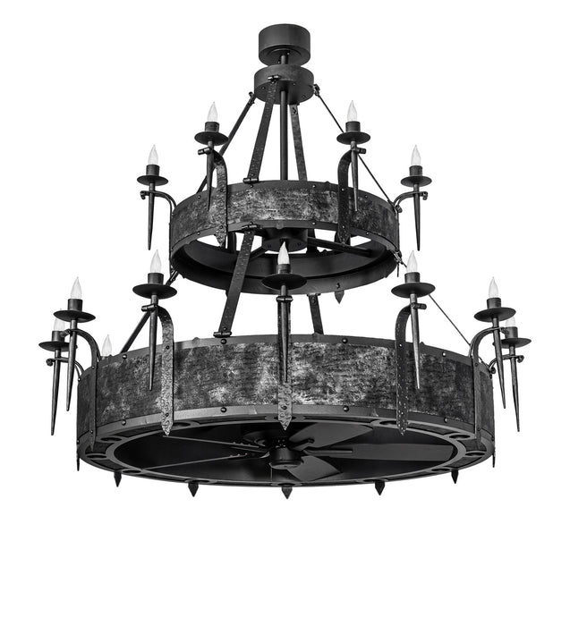 Meyda Tiffany 279424 30 Light Chandel-Air, Old Wrought Iron & Gunmetal