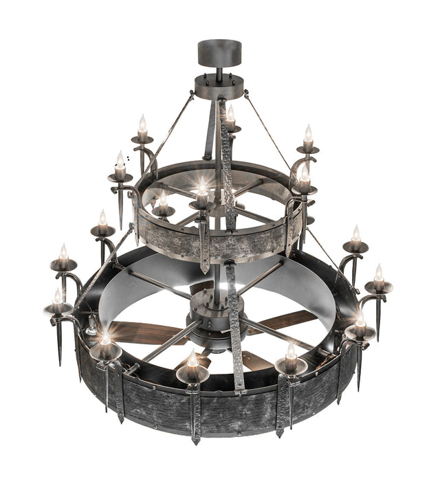 Meyda Tiffany 279424 30 Light Chandel-Air, Old Wrought Iron & Gunmetal