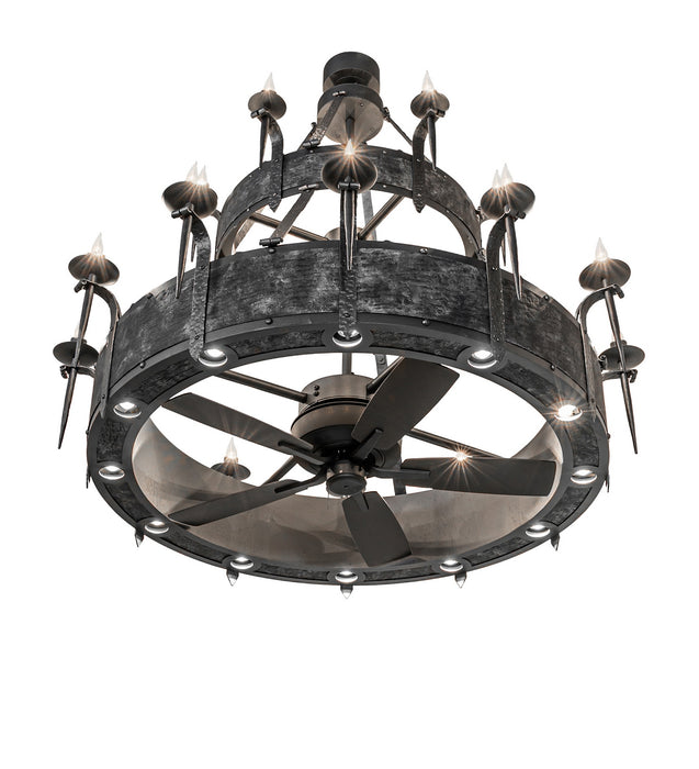 Meyda Tiffany 279424 30 Light Chandel-Air, Old Wrought Iron & Gunmetal