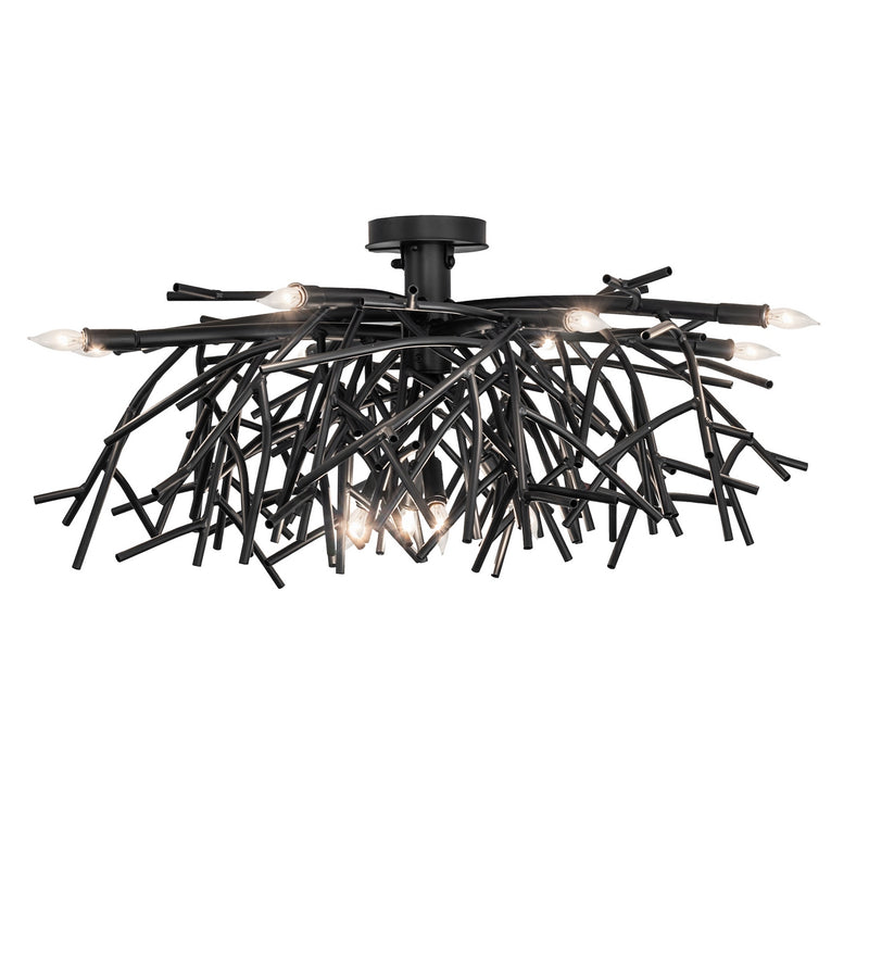 Meyda Tiffany 279711 12 Light Chandelier, Blackwash