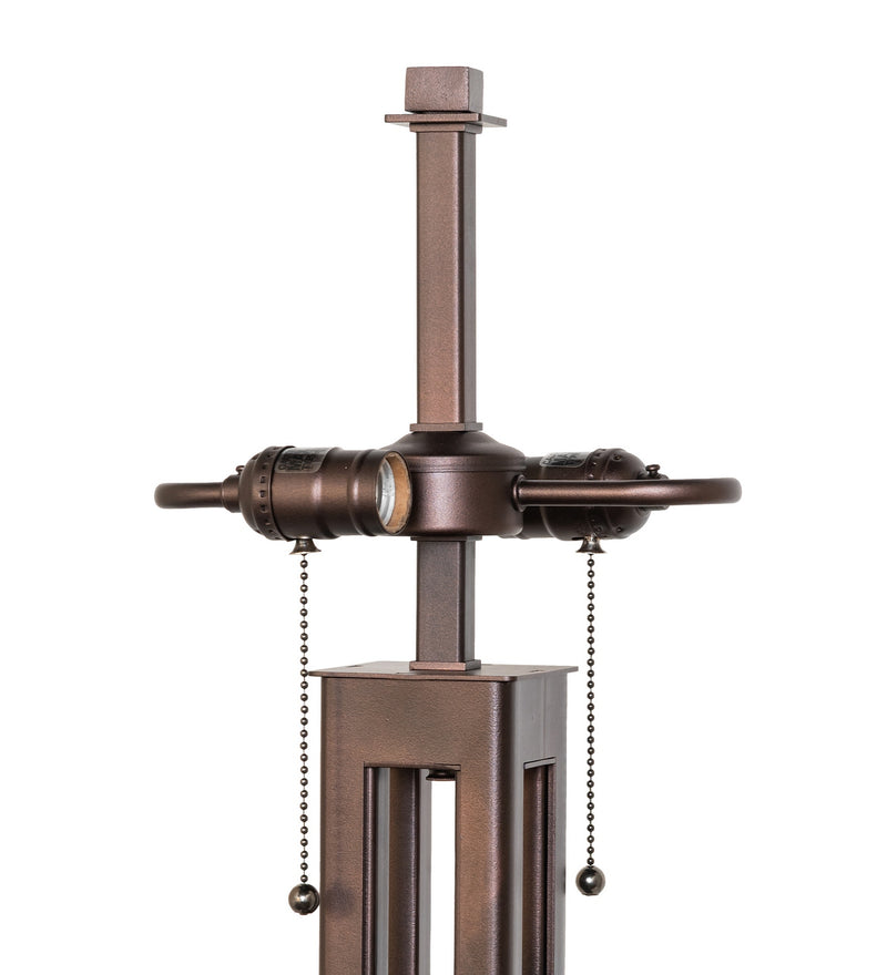 Meyda Tiffany 280008 Two Light Table Base, Mahogany Bronze