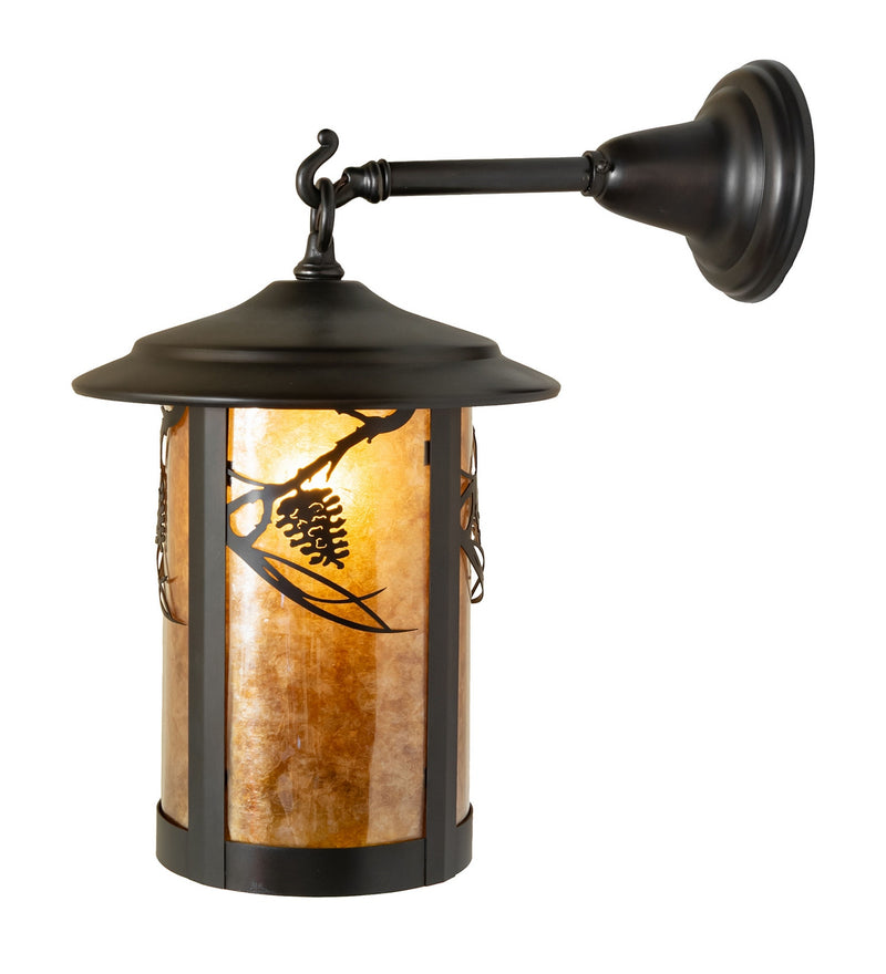 Meyda Tiffany 280145 One Light Wall Sconce, Craftsman Brown