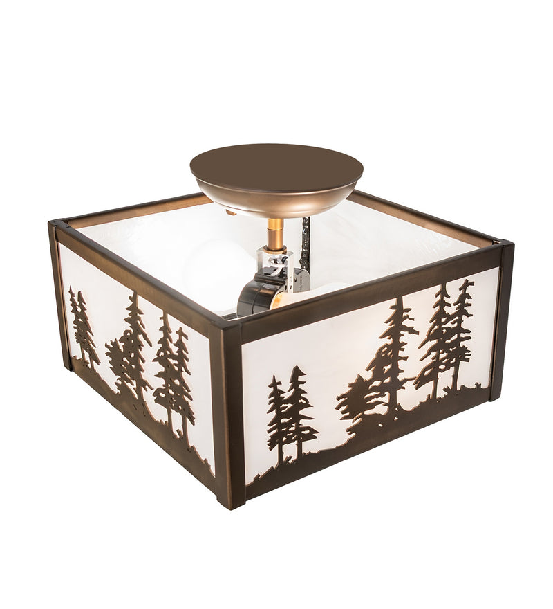 Meyda Tiffany 280332 Two Light Flushmount, Antique Copper