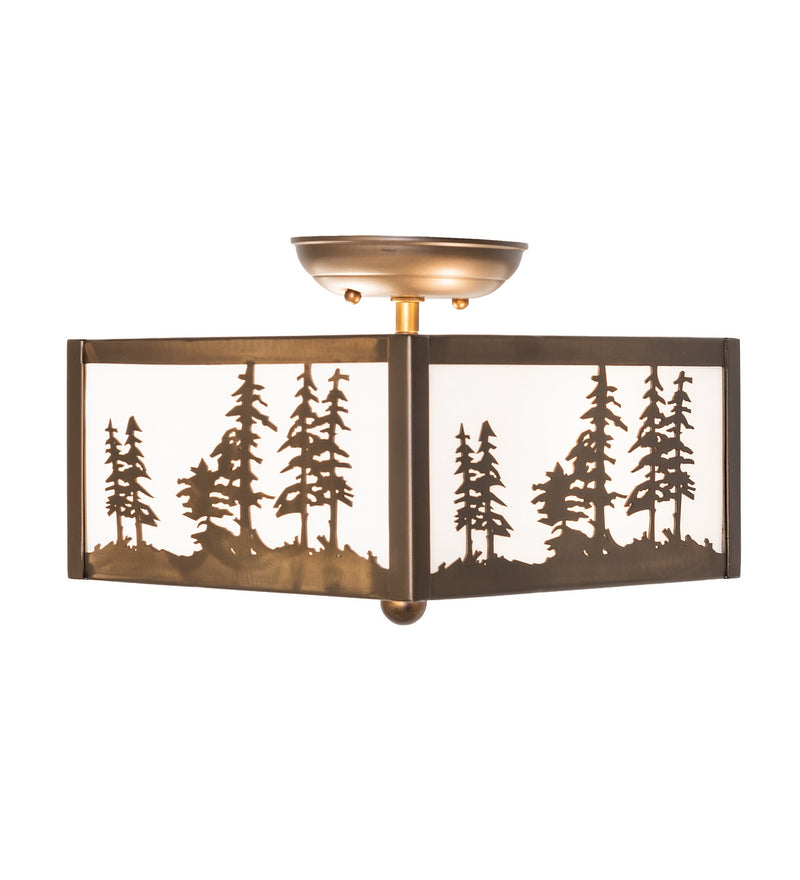 Meyda Tiffany 280332 Two Light Flushmount, Antique Copper