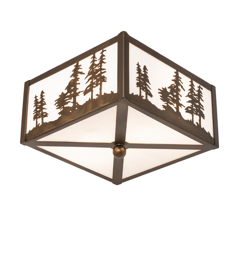Meyda Tiffany 280332 Two Light Flushmount, Antique Copper