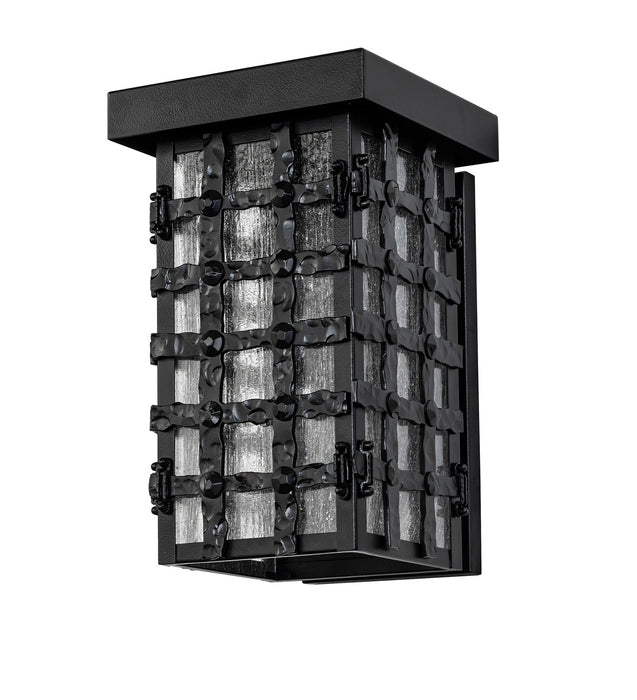 Meyda Tiffany 280448 Two Light Wall Sconce, Black Satin Wrought Iron