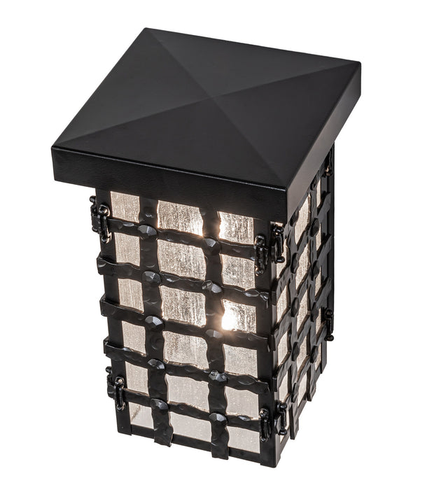 Meyda Tiffany 280448 Two Light Wall Sconce, Black Satin Wrought Iron