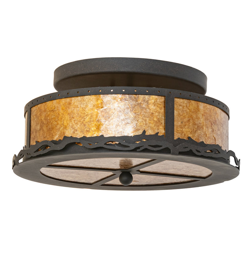 Meyda Tiffany 280507 Two Light Flushmount, Dark Roast