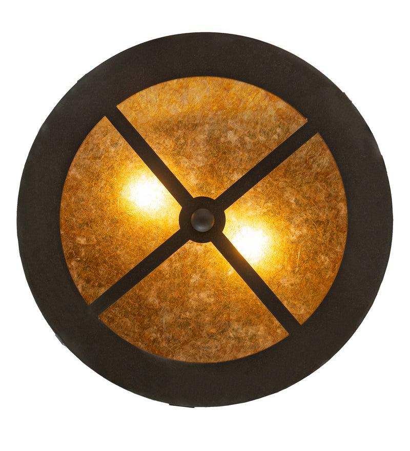 Meyda Tiffany 280507 Two Light Flushmount, Dark Roast