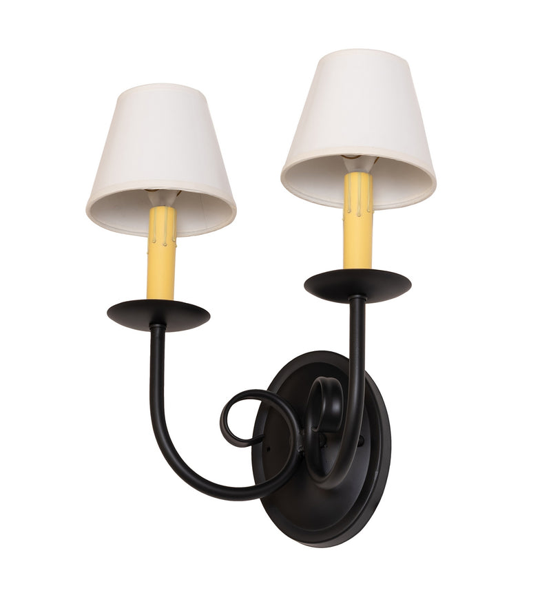 Meyda Tiffany 280674 Two Light Wall Sconce, Blackwash