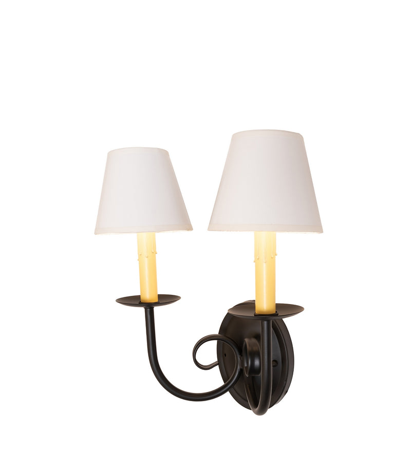 Meyda Tiffany 280674 Two Light Wall Sconce, Blackwash