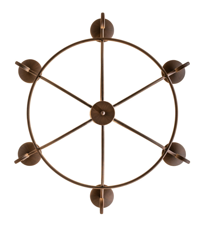 Meyda Tiffany 281553 Six Light Semi-Flushmount, Rustic Iron