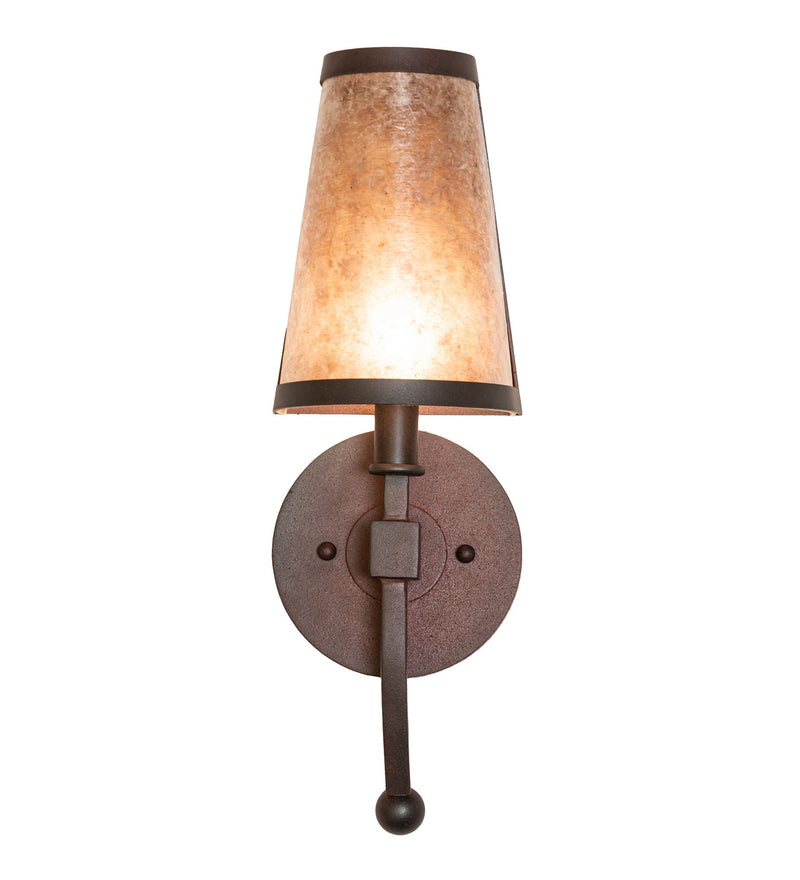 Meyda Tiffany 281865 Two Light Wall Sconce, Wrought Iron On Rust