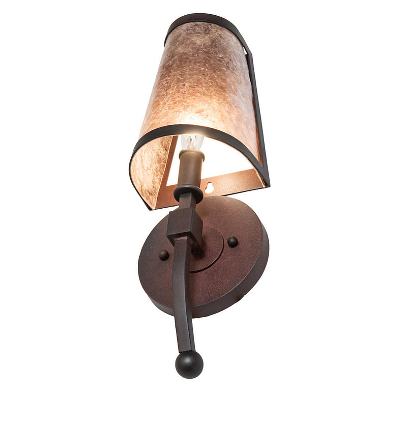 Meyda Tiffany 281865 Two Light Wall Sconce, Wrought Iron On Rust