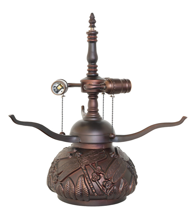 Meyda Tiffany 281870 Three Light Table Lamp, Mahogany Bronze