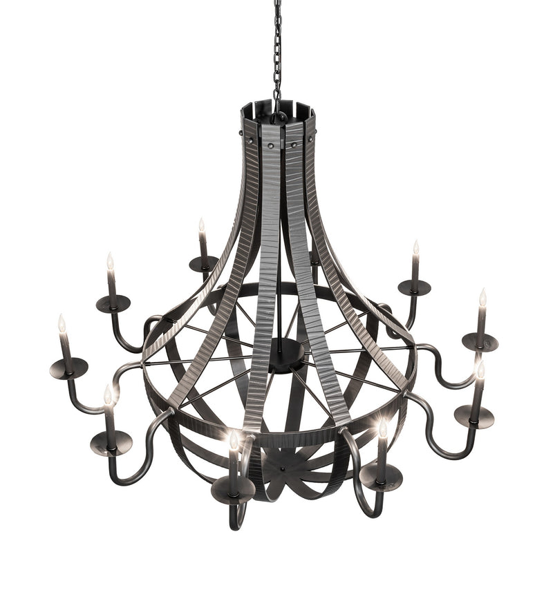 Meyda Tiffany 282053 Ten Light Chandelier, Wrought Iron