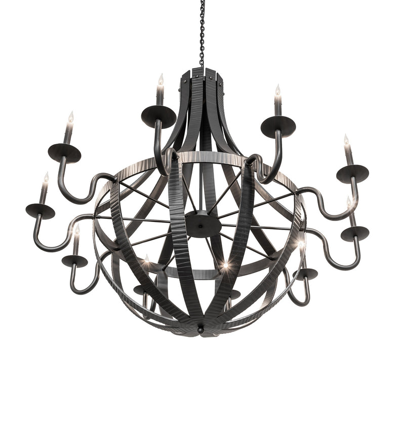 Meyda Tiffany 282053 Ten Light Chandelier, Wrought Iron