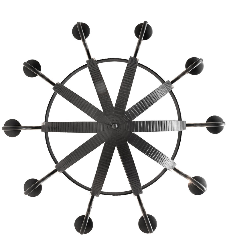 Meyda Tiffany 282053 Ten Light Chandelier, Wrought Iron