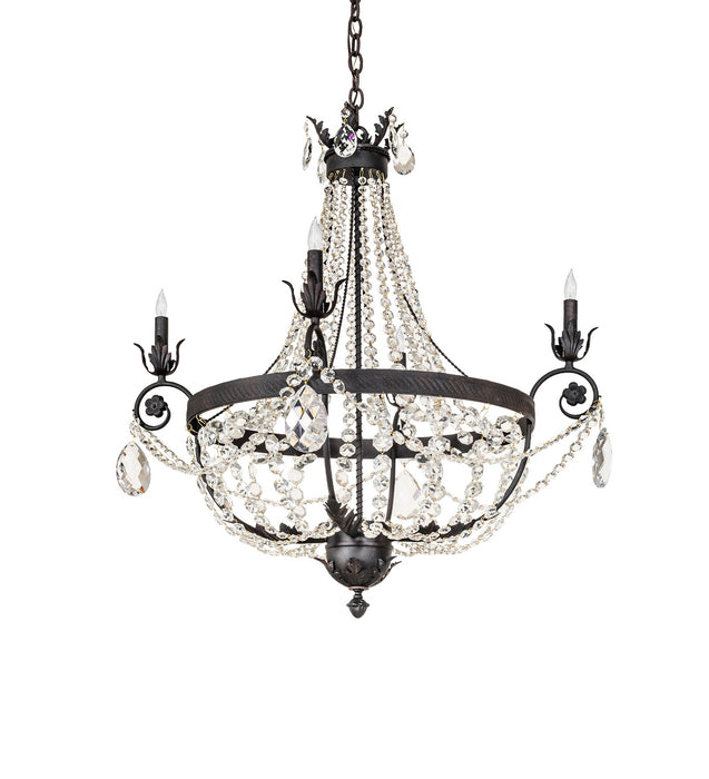 Meyda Tiffany 282055 Four Light Chandelier, Chestnut