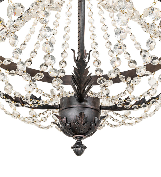 Meyda Tiffany 282055 Four Light Chandelier, Chestnut