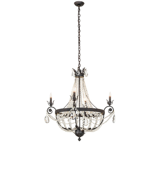 Meyda Tiffany 282055 Four Light Chandelier, Chestnut